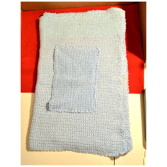 Super Soft Light Blue Scarf Wrap w/ 2 Pockets Classic No Tags No ID ~60" x 22" - Picture 2 of 2